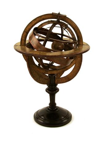 (GLOBES -- ARMILLARY SPHERE.) Delamarche, Charles-François. [Pair of 18th-century Ptolemaic and Copernican armillary spheres.]